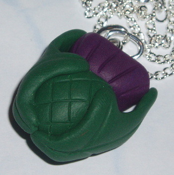 Thistle Pendant Scottish Scotland Fimo Handmade