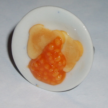Beans on Toast Ring Teatime Katy Perry Kitsch Funky Punky