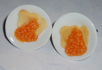 Beans on Toast Cufflinks Plate Teatime Food Handmade