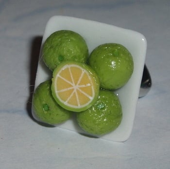 Lively Limes Ring Fimo Fruity Plate