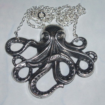 Octopus Pendant Necklace Creature Jules Verne Peaches Vogue