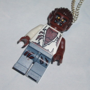 Lego MiniFigure Pendant Werewolf Halloween Monster Geek