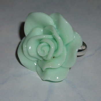 Rose Ring Pale Mint Green