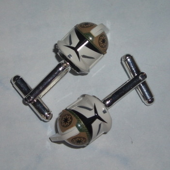 Lego Stromtrooper Cufflinks Star Wars Clone Gunner Helmets Retro Geek