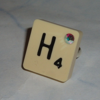 Scrabble Ring Personalised Jessie Pixie Amelia Lily Letters J's K's