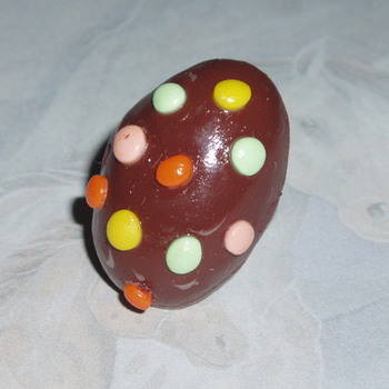 Egg Ring Miniature Spots Easter Gift Fimo handmade