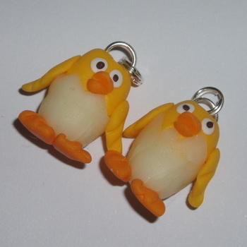 Chicks Earrings Egg Shell Gift Handmade Fimo Scotland Sterling