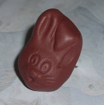 Bunny Ring Rabbit Fimo Pink Cream Adjustable Handmade