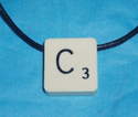 Scrabble Pendant Necklace Top Drilled Cord All Letters Personalised