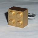Lego Ring 2x2 Brick Gold Swarovski Rare Geek Retro 