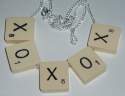 Scrabble Necklace Top Drilled Chain Personalised Name Letters