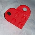 Lego Heart Ring Bright Red Rockabilly Retro Swarovski