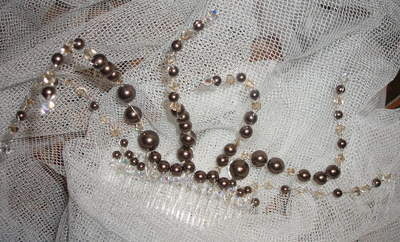 Fascinators Bespoke Pearl Crystal Feather Wedding Prom