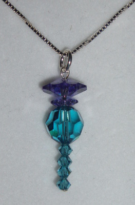 Thistle Charm Pendant Swarovski Crystal Ceilidh Wedding Scottish