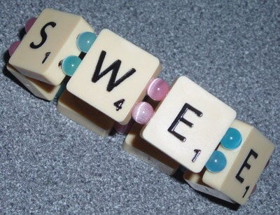 Scrabble Bracelet 6 Tile Word Name Letters J K Vintage Personalised