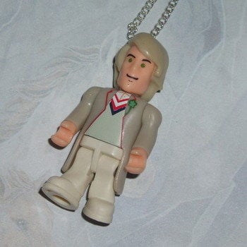 Doctor Who Figure Pendant 5th Peter Davison Sonic Screwdriver
