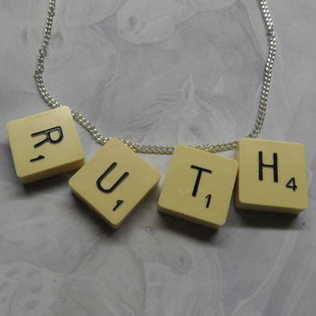 Scrabble Necklace Personalised Name Letters Ruth Brown The Voice