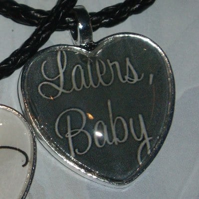 50 Shades of Grey Pendant Necklace Laters Baby Heart Cabochon