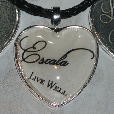 50 Shades of Grey Pendant Necklace Escala Heart Glass Cabochon