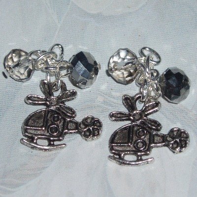 50 Shades Of Grey Earrings Charms Charlie Tango Crystals Sterling