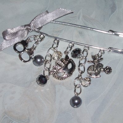 50 Shades of Grey Kilt Pin Helicopter Handcuffs Mask Charms