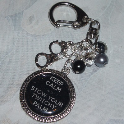 50 Shades Grey Keyring Bag Charm Keep Calm Handcuffs