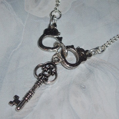 50 Shades of Grey Handcuffs Necklace Charm  