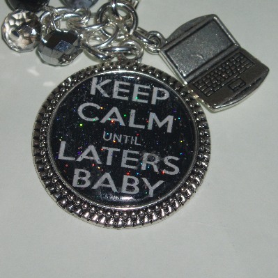 50 Shades Grey Keyring Bag Charm Laters Baby Computer