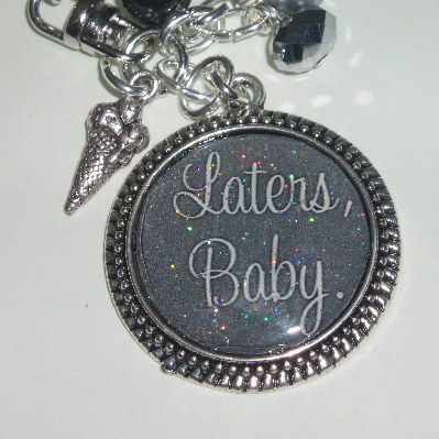 50 Shades Grey Keyring Bag Charm Laters Baby Ice Cream