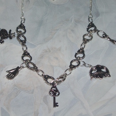 50 Shades of Grey Handcuffs Necklace Charms Large