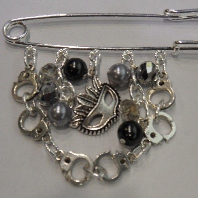 50 Shades of Grey Kilt Pin Handcuffs Charm