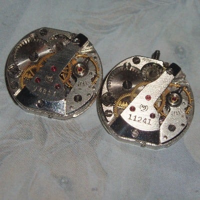 Steampunk Cufflinks Vintage Round Watch Movements Wedding