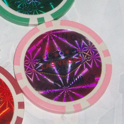 Poker Chip Phone Charm Authentic Las Vegas Holograph