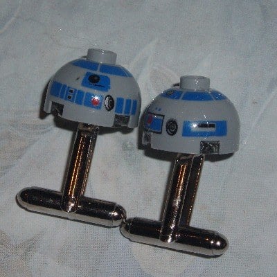 Lego Star Wars Cufflinks R2D2 Heads Geek Retro Kitsch