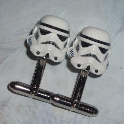 Lego Stormtrooper Cufflinks Star Wars White Driver Helmets