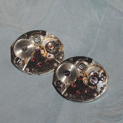 Steampunk Cufflinks Vintage Watch Movements Wedding Groom