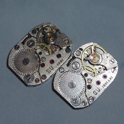Steampunk Cufflinks Vintage Oblong Watch Movements Wedding