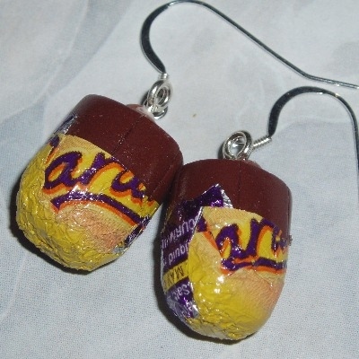 Caramel Egg Earrings Sweet Sterling