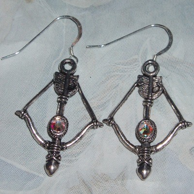 Hunger Games Earrings Post Apocalyptic Swarovski Sterling