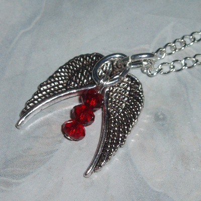 The Mortal Instruments Pendant Necklace Charm Wings Crystal