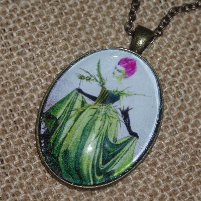 Thistle Fairy Necklace Pendant Scotland Scottish Celtic