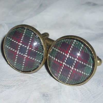 Tartan Cufflinks Plaid Scotland Scottish Clan