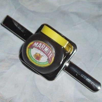 Marmite Tie Clip Square Retro Geek Weddings Groom Best Man