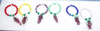 Bunch of Grapes Wineglass Markers