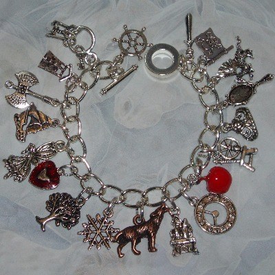 Once Upon A Time Charm Bracelet Loaded Charms Handmade