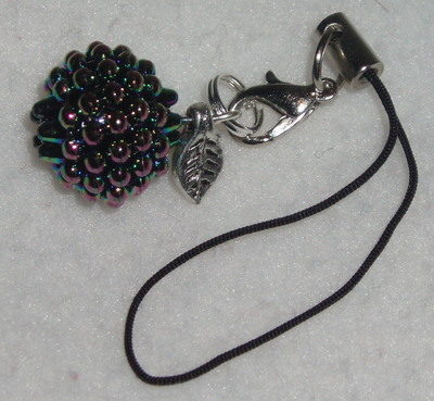 Blackberry Phone Charm Black Berry Silver Leaf Iconic