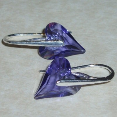 Swarovski Wild Heart Earrings Crystal Sterling