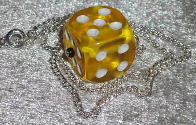 Dice Pendant Coloured Rockabilly Kitsch Funky