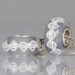 Celtic Weave Purple Glass Bead