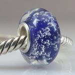 North Sea Blue Glass Bead